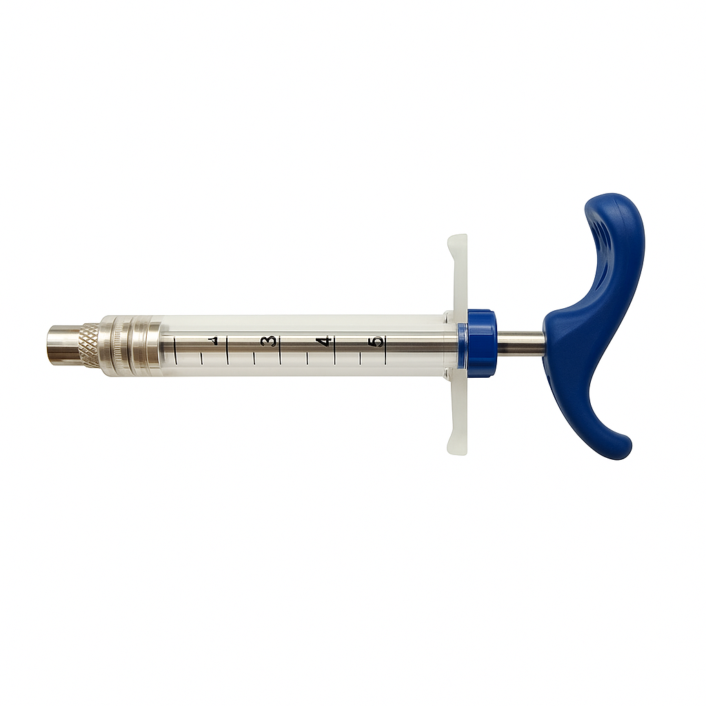 Enjektör 5 mL - Kırılmaz, Yeniden Kullanılabilir, Besleme