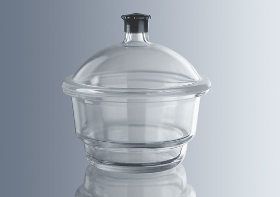 Desikatör, Cam, Disksiz, Plastik Tutacaklı, Musluksuz, 200 mm