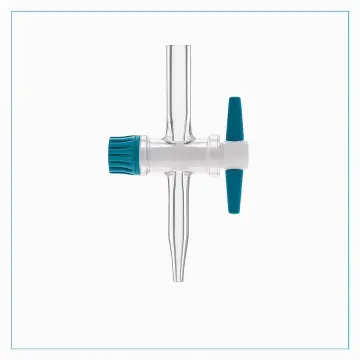Büret - Düz - Şeffaf - Ptfe Musluklu - As Kalite - Grup Sertifikalı - Şelbah Çizgili - Mavi Skala - 50 mL