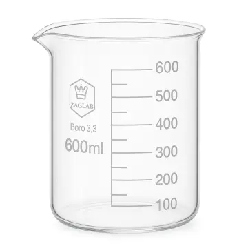 BEHER CAM KISA FORM  TAKSİMATLI     600 ML   Boro 3,3 glass