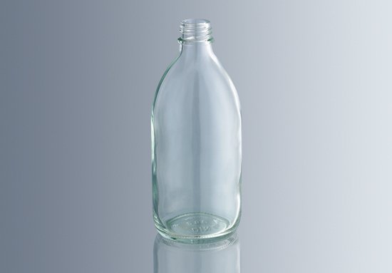 Şişe, Cam, Dar Boyunlu, Kapaklı, Şeffaf, 100 ml