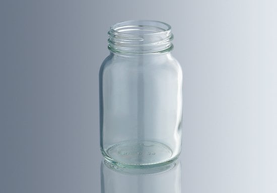 Şişe, Cam, Geniş Boyunlu, Kapaklı, Şeffaf, 30 ml