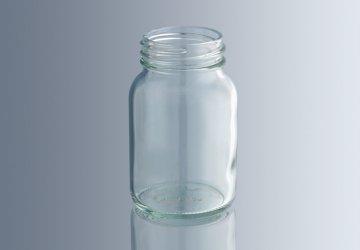 Şişe, Cam, Geniş Boyunlu, Kapaklı, Şeffaf, 100 ml