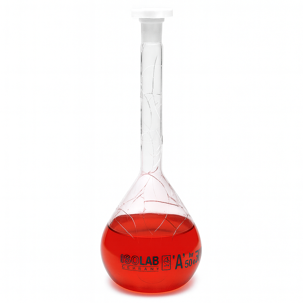 Balon Joje - Yüzey Kaplı - Standard - Şeffaf - A Kalite - Grup Sertifikalı - Mavi Skala - 200 mL - NS 14/23