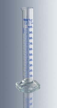 Cam Mezür, A Sınıfı, Uzun Form, Mavi Renk Taksimatlı, 1000 ml, Sertifikalı