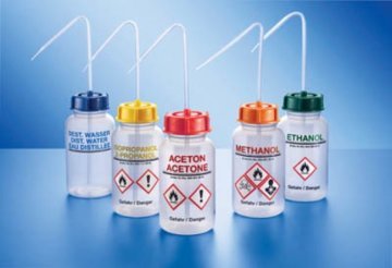 Piset, LDPE, Üzeri Yazılı, Geniş Boyunlu, Methanol, Turuncu Kapak, 500 mL