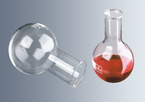 Balon, Cam, Dibi Yuvarlak, Dar Boyunlu, 100 ml