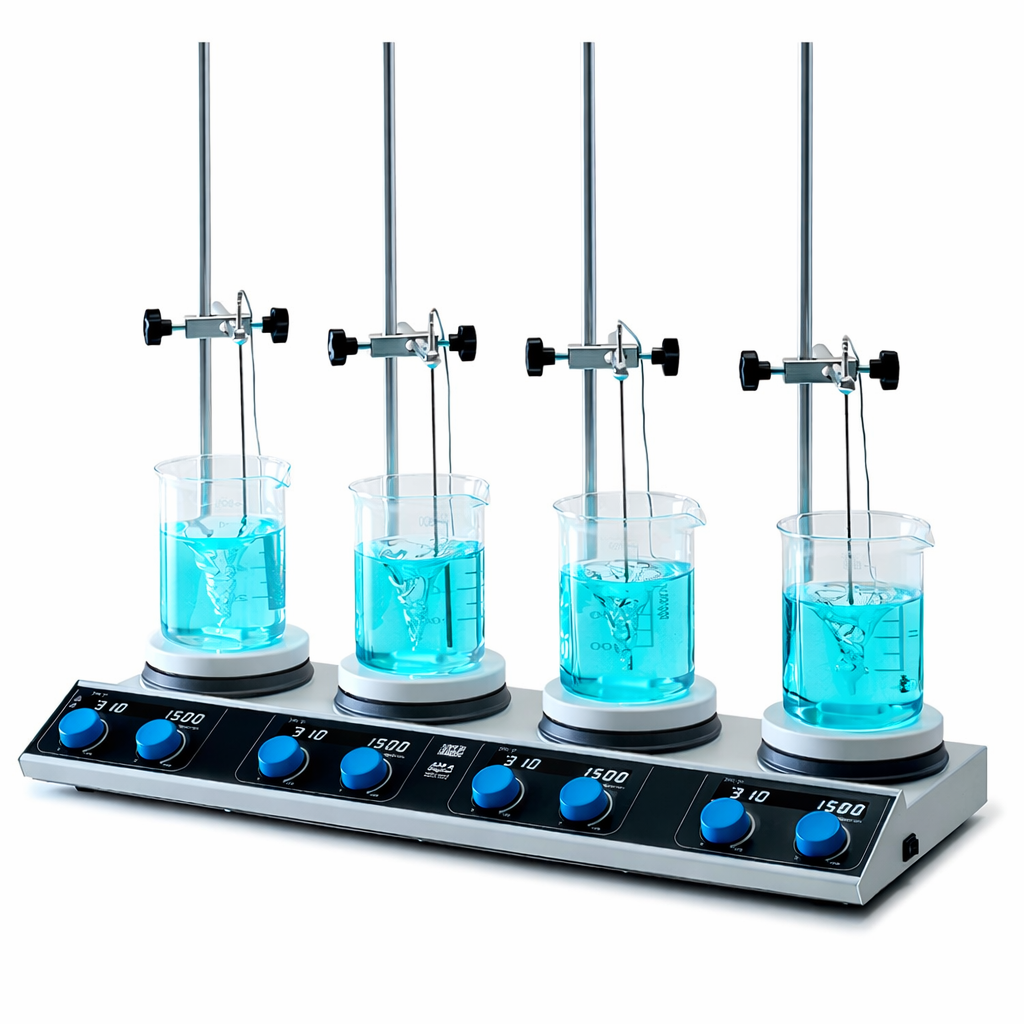 AM4 Dijital Pro System Çoklu Isıtmalı Manyetik Karıştırıcı - 370 °C / 4X20 L