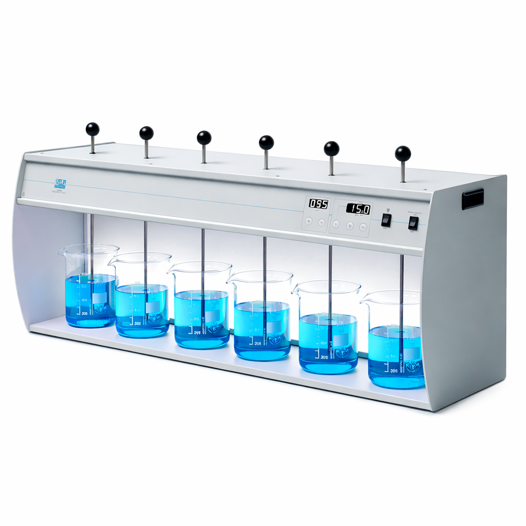 JLT 6 JAR TEST (FLOKÜLATÖR) - Dijital Kontrollü - 300 rpm