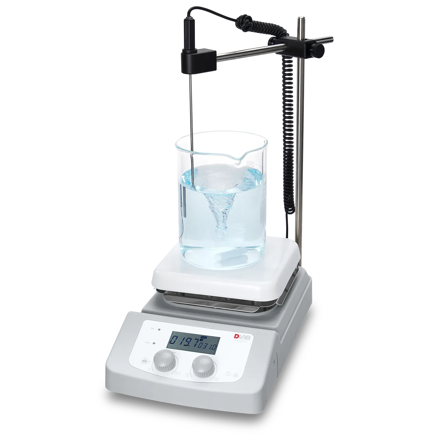 Manyetik Karıştırıcı Isıtıcılı MS-H380-Pro - 380°C - PT1000-A Sensörlü ve Destek Kelepçeli