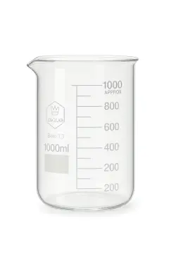 BEHER CAM KISA FORM  TAKSİMATLI   1000 ML   Boro 3,3 glass