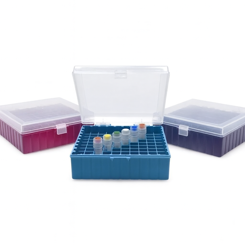 Tüp Kutusu - P.P - 100 Delikli - Menteşeli -