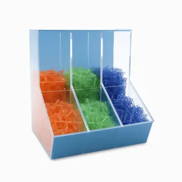 Dispenser Kutusu - Akrilik - Üç Bölmeli