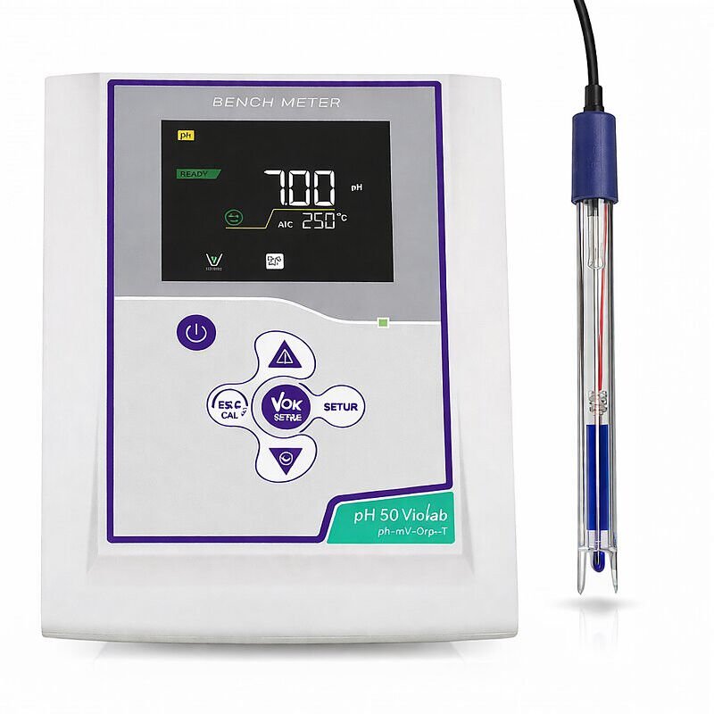 Çözünmüş Oksijen Ölçer - Komple Kit / Kit / DHS / Vio / VioLab / Sıcaklık Sensörlü / Epoksi Gövdeli - pH 50 VioLab DHS