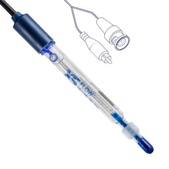 pH Elektrodu - pH 0…14 / BNC - Flow Temp BNC