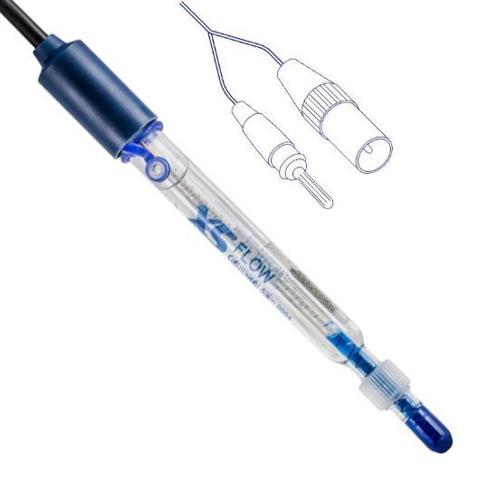 pH Elektrodu - pH 0…14 / DIN - Flow Temp DIN